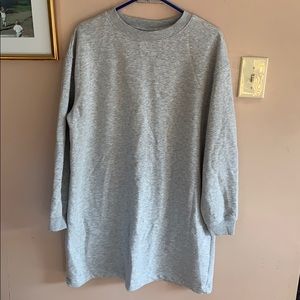 Gray long sleeve dress